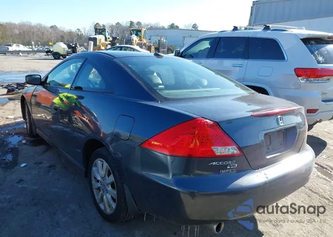 2007 Honda Accord 3.0 Ex из США, поврежденный, VIN 1HGCM826X7A000904